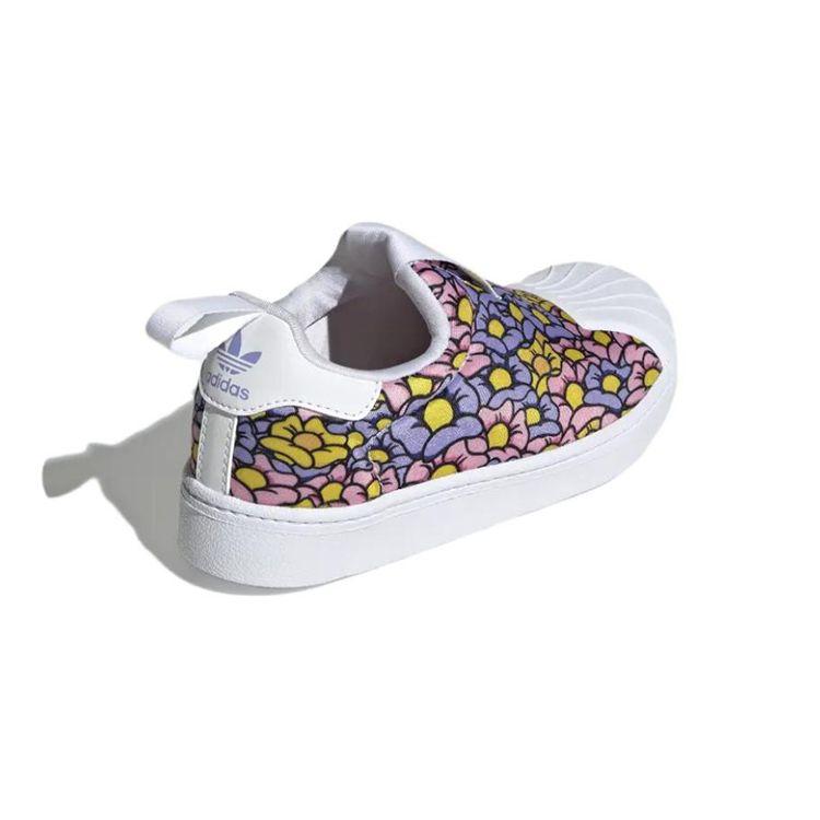 Adidas Disney X  Originals Superstar Series 360 Durable Breathable Low-Top Skate Shoes Kids Sneakers Pink Purple GX3297