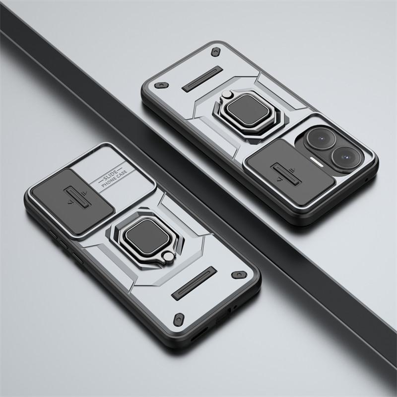 For Xiaomi Poco F7 Case Slide Camera Len Cases Xiaomi Poco F7 5G Cover Funda Shockproof Armor PC Phone Cover Xiaomi Poco F7