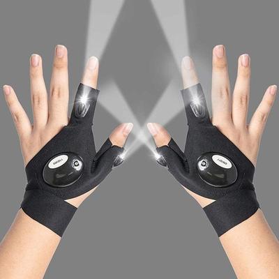 2 Stück/Set LED Taschenlampen-Handschuhe Geschenke für Männer Freihändige Lichter zum Angeln Camping Wandern Reparieren