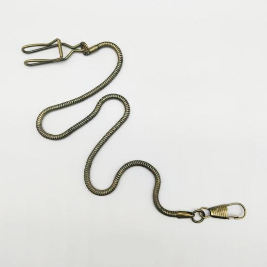 Men Pocket Watch Snake Chain Heavy Duty Lightweight Vintage Alloy Clip-on Pocket Watch Chain Fashion Jewelry Replacement Accessory