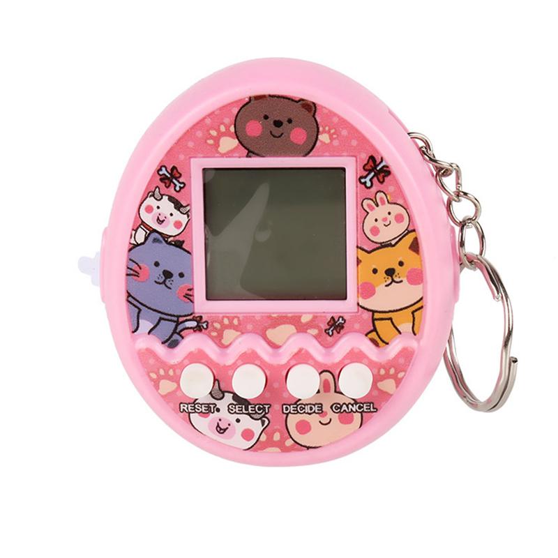 

Электронная машинка для домашних животных Мини Карманная электронная игровая машинка Яйцо для домашних животных Брелок для домашних животных розовый