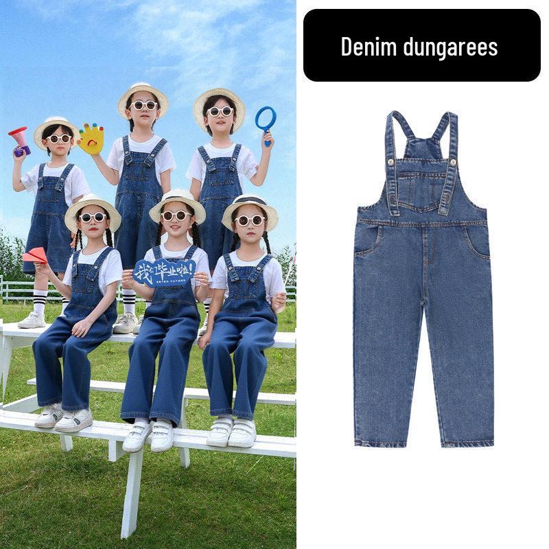 Children's Denim Overalls: Graduation & Sports Meet Uniform for Kindergarten & Primary