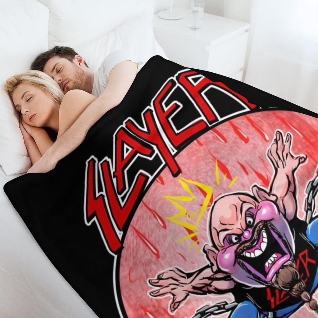 Retro Music Band- Vintage Heavy Metal Classic Throw Blanket Soft Beds for Winter Wednesday Giant Sofa Blankets