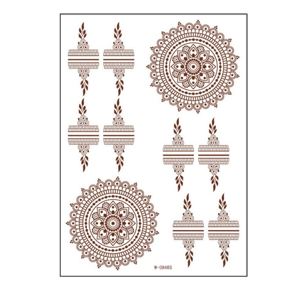 Arm Hand Semi-permanent Henna Tattoo Stickers Body Art Sticker Temporary Tattoo Indian Lace Tattoo