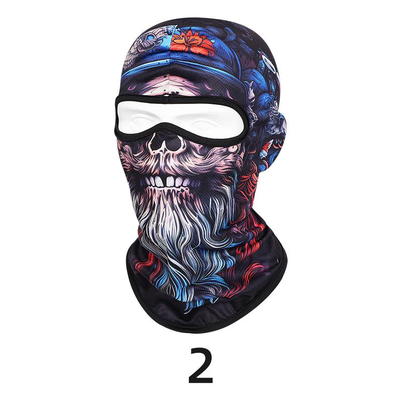 Neue modische Sturmhaube mit Bart und Totenkopf, Skimaske, Motorrad-Vollmaske, taktische Kapuze, Kopfbedeckung, Maske für Radfahren, Jagd, Angeln
