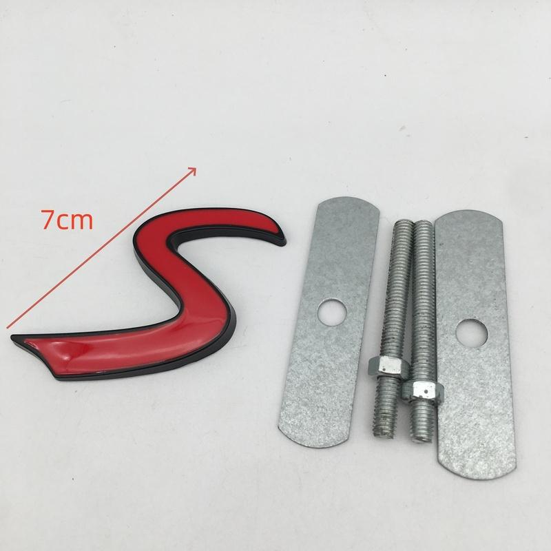 1pcs 3D metal for Cooper S car front grille emblem side fender rear trunk sticker grill badge decal styling accessories