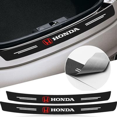1 peça Fibra de Carbono Adesivo para Porta-Malas de Carro Protetor de Placa Guarda para Para-choque Traseiro para Mugen Power TypeR City Civic Inspire Accord FIT HRV CRV Odyssey Jade