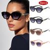 Motorcycle 1/4set Vintage Cat Eye Sunglasses Women New Fashion Gradient Women Black Shades Trendy Luxury Brand Design Glasses