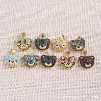 Chic Gold-Plated Diamond Bear Necklace - Cute Cartoon Pendant for Women