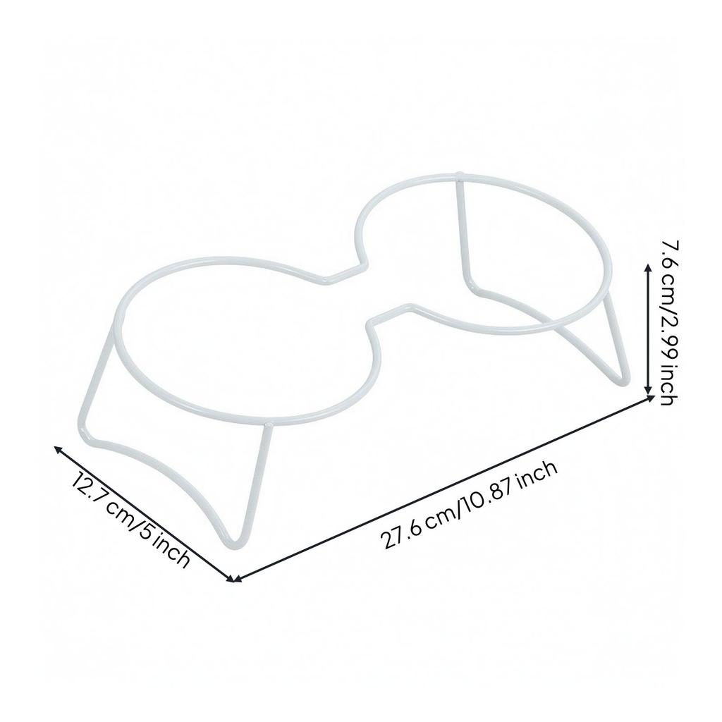 Elevated Bowl Stand Minimalist Iron Easy to Clean for Kitchen