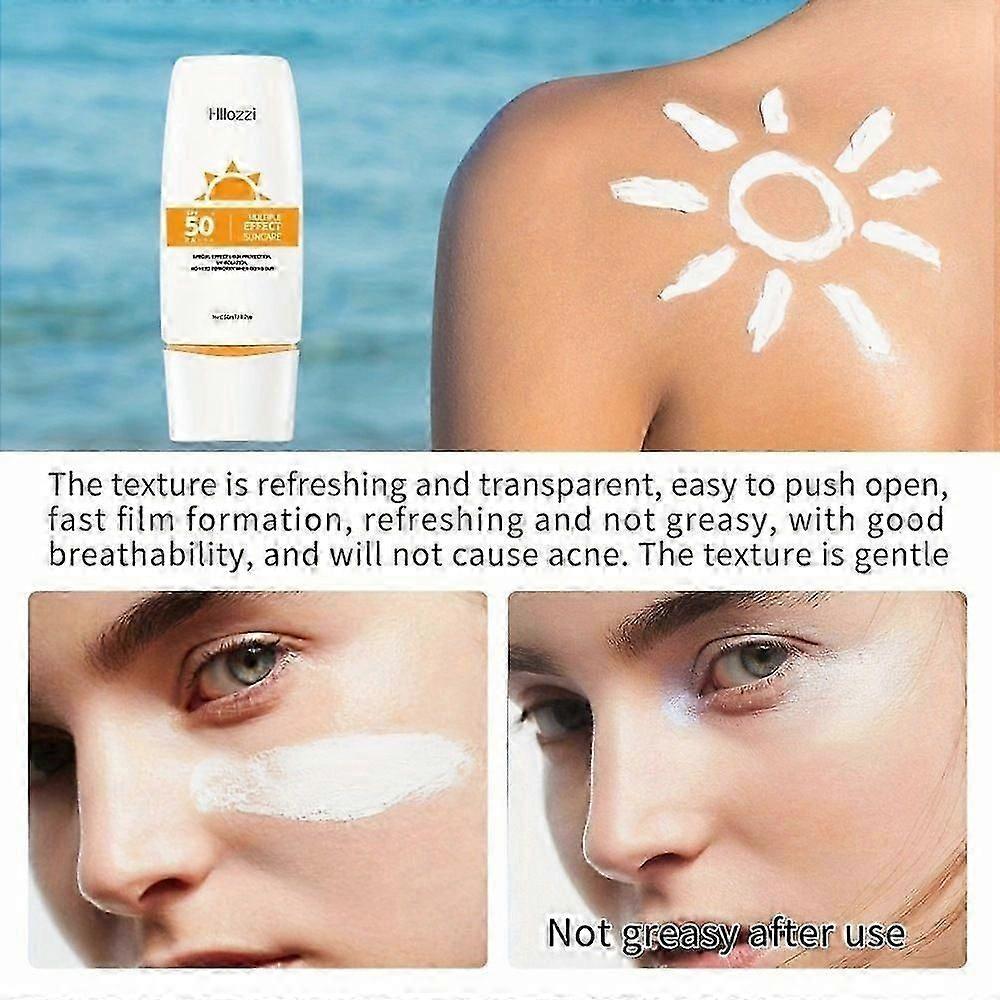 Sunscreen SPF 50, PA+++, Ultra Light UV Protetion Face Sunscreen, High Protection Suncream Factor 50, Daily Use & Travel Sun Cream, Refreshing, Non Gr