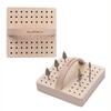54 Slots Wooden Nail Drill Bit Storage Holder With Handle Multifunction Nail Salon Grinding Head Display Stand Accessories