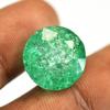 Natural Green Emerald Loose Gemstone 15x15mm Round Shape Zambian for Jewelry Making and Crafts