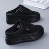 Halbe Hausschuhe Damen, Mesh-Oberfläche, ausgehöhlt, Sommer, vielseitig, Student, Knochen, Outdoor, atmungsaktiv, geschlossener Zehenbereich, Mesh, Freizeitschuhe, Weiß