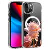 Pink Rose Magnetic Transparent Case for iPhone 15/16/17 Pro Max – Full Coverage