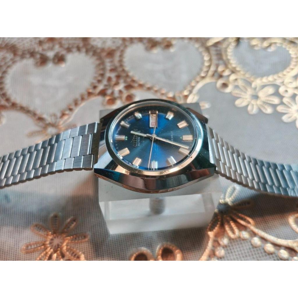 Used 70s CITIZEN Navy Blue Dial Day-Date Automatic