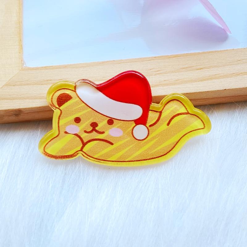 10 Stück Neue Süße Gemischte Glänzende Acryl-Weihnachts-Serie Flache Rückseite Cabochons Scrapbooking DIY Schmuck Bastel-Dekoration Zubehör