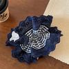 A Set of Women'S French-Style Intricate Design High-End Lace Four-Layer Hollow Edge Large Intestine Hair Tie
