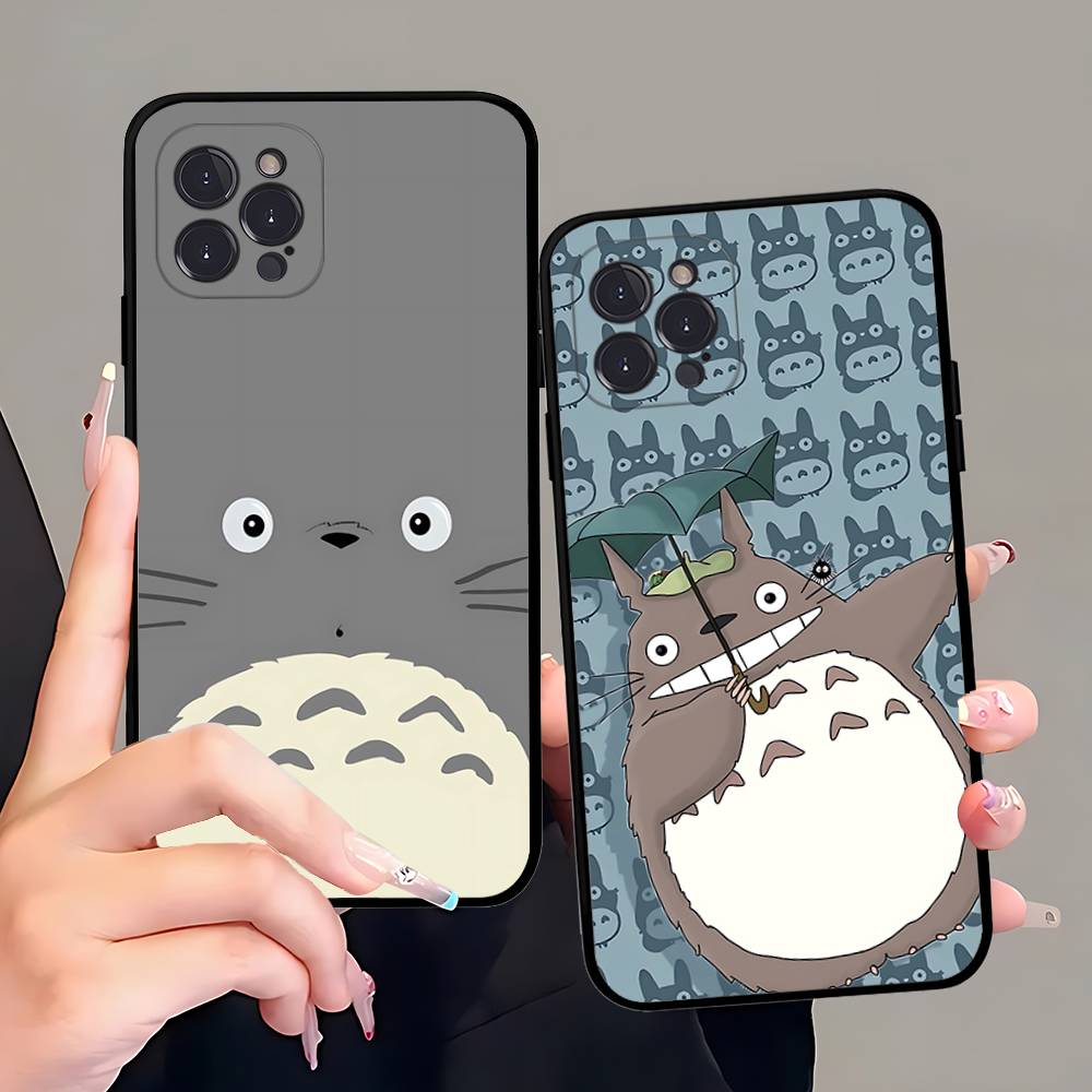 Cartoon Clear Case For-T-T-TotoroS Phone Case For Iphone 17 16 15 16e 14 13 12 11 Pro Max Plus Case Cover Coque