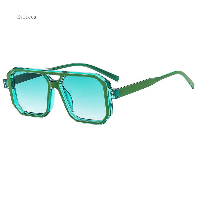 Trendy Square Steampunk Sunglasses Men Women Personality Double Beam Rivet Sports Candy Color Punk Beack Sun glasses for Women