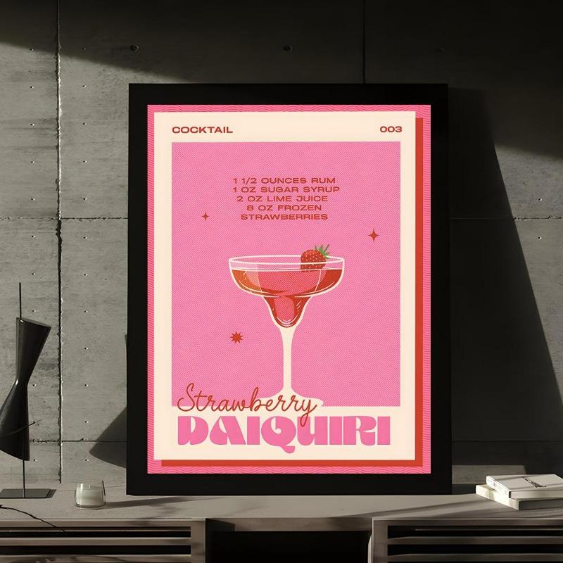 Bunte Cocktailgetränke Gute Poster Kraftpapier Drucke Vintage Wohnzimmer Café Bar Kunst Wanddekor Ästhetisches Gemälde Bild