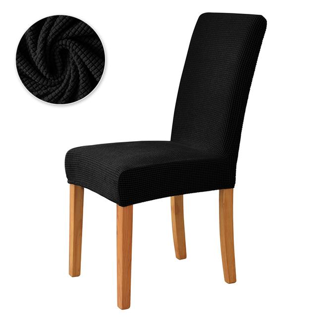Polar Fleece Dining Chair Covers Stretch Removable Washable Chair Slipcover Big Elastic Chair Cover For Dining Room Home Decor