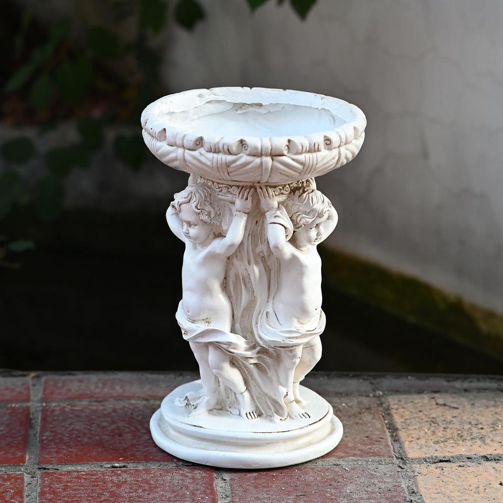 Plant Pots Angel Statue Resin Container Weatherproof Vintage Decorative Flower Pots Outdoor For Outdoor Yard Patio Garden Porch