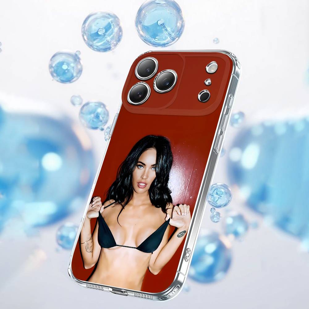 M-Megan Fox Phone Case For iPhone 12,16,11,14,13,17,15 Plus,Pro,Max,Plus,E,Air,Mini Transparent Cover