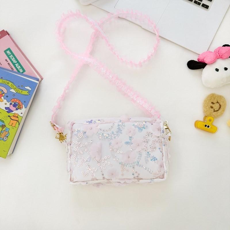 Sparkling Floral Kids Bag Adorable Fairy Shoulder Crossbody Bag For Girls 2024