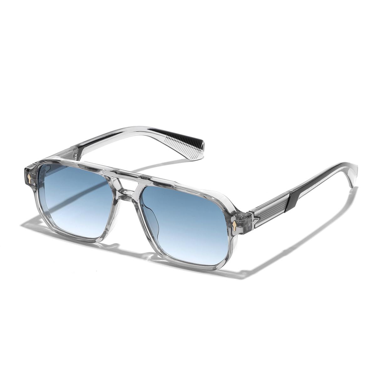Exquisite Watches And Straps Men's Retro Transparent Frame Sunglasses For And Wo Luxury Brand Designer Uv400 Protection Stylish For Driving & Outdoors