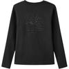 Skechers Fashionable Comfortable Soft Breathable Loose Long Sleeve T-Shirt Women Tops Carbon-Black L424W090-0018