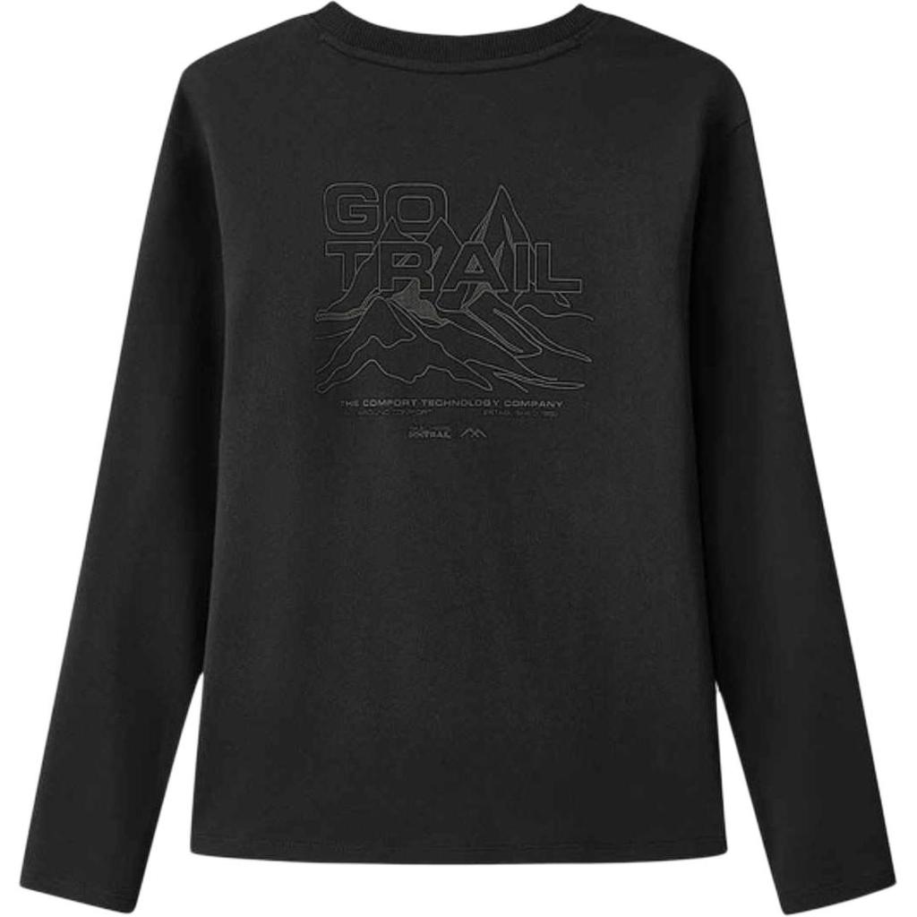 Skechers Fashionable Comfortable Soft Breathable Loose Long Sleeve T-Shirt Women Tops Carbon-Black L424W090-0018