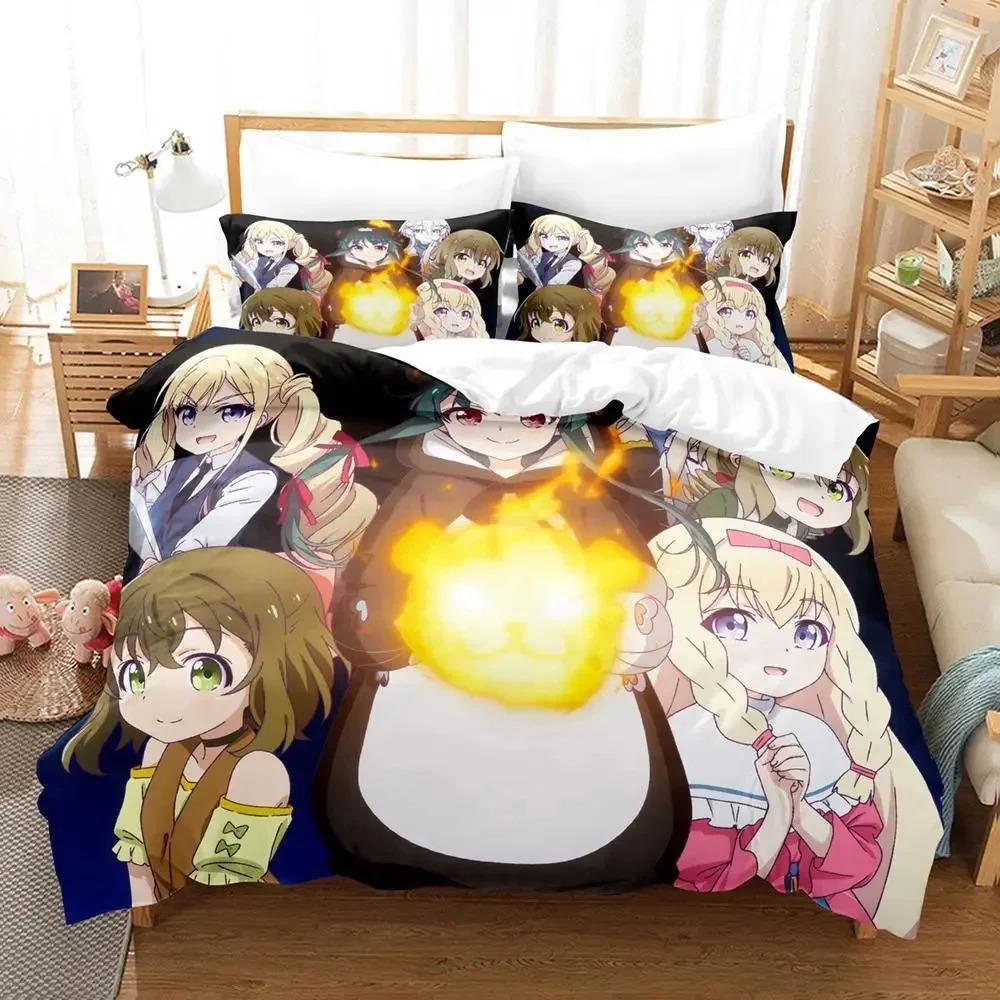 Anime Kuma Kuma Kuma Bear Sängkläder Set Pojkar Flickor Twin Queen Size Påslakan Örngott Säng Barn Vuxen Hemtextil