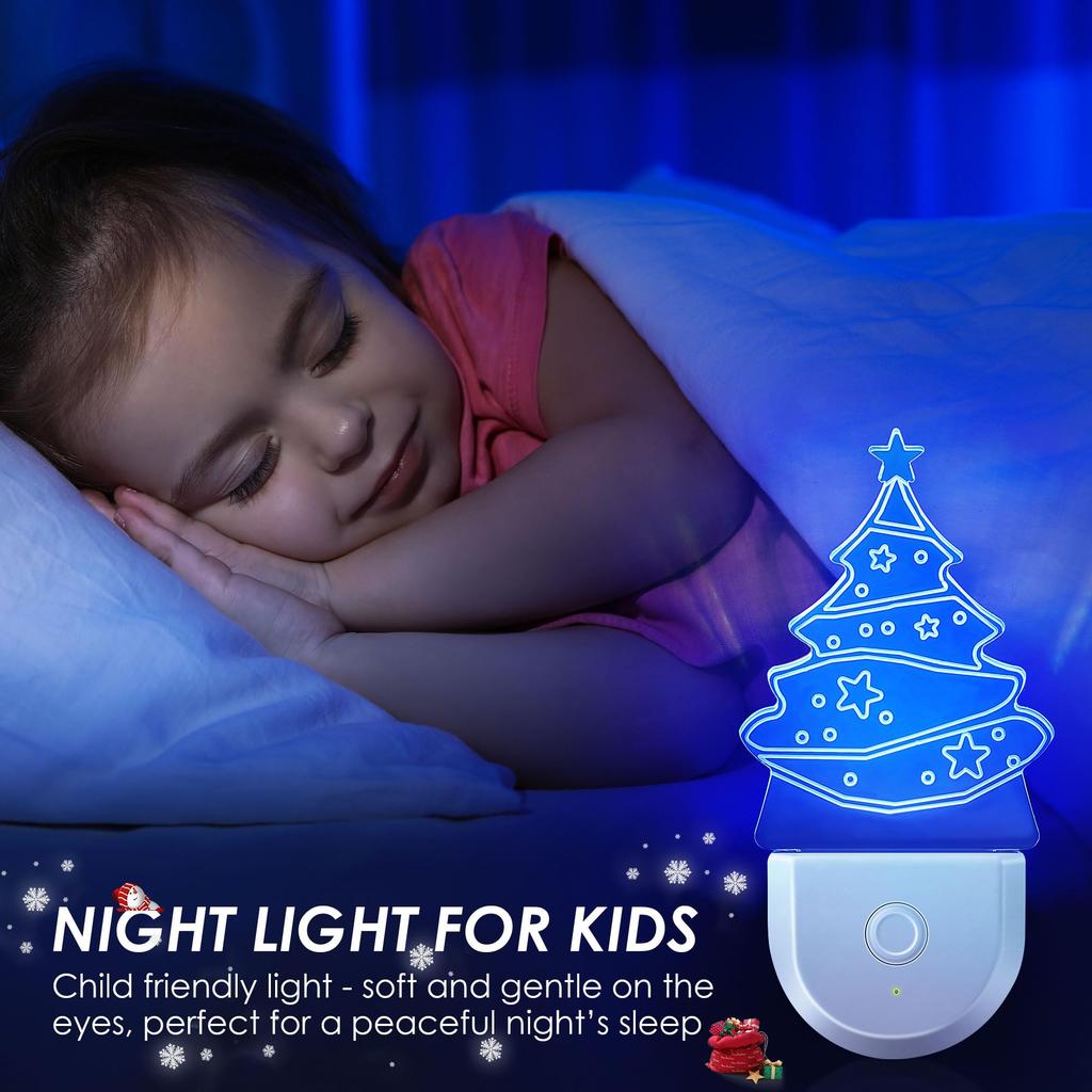 LED Night Light Plug into Wall Nightlights Dusk to Dawn Square EU/US Night Lights for Bedroom Bedside Lamp Atmosphere Light