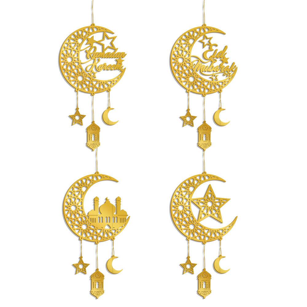 Eid Ramadan Window Sticker Acrylic Ramadan For Home Decorations Islamic Muslim Festival Eid Al-Fitr Party Decorations Supplies