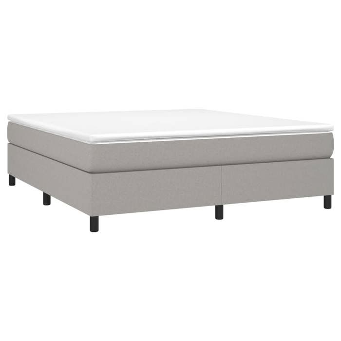 Maison Exclusive - Sommier à lattes de lit avec matelas Gris clair 160x200cm Tissu