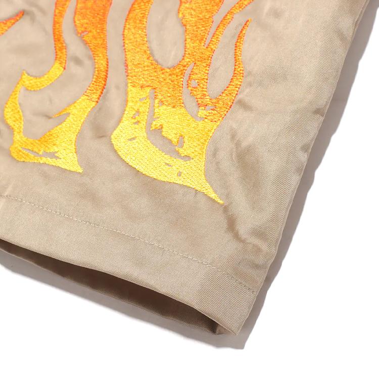 Jordan 6 x cămașă casual cu mânecă scurtă brodata Travis Scott pentru bărbați Topuri kaki CW3131-247