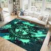 Hibernian FC Design Crystal Velvet Carpet Cozy Non?Slip Printed Rug For Bedroom Living Room Entrance