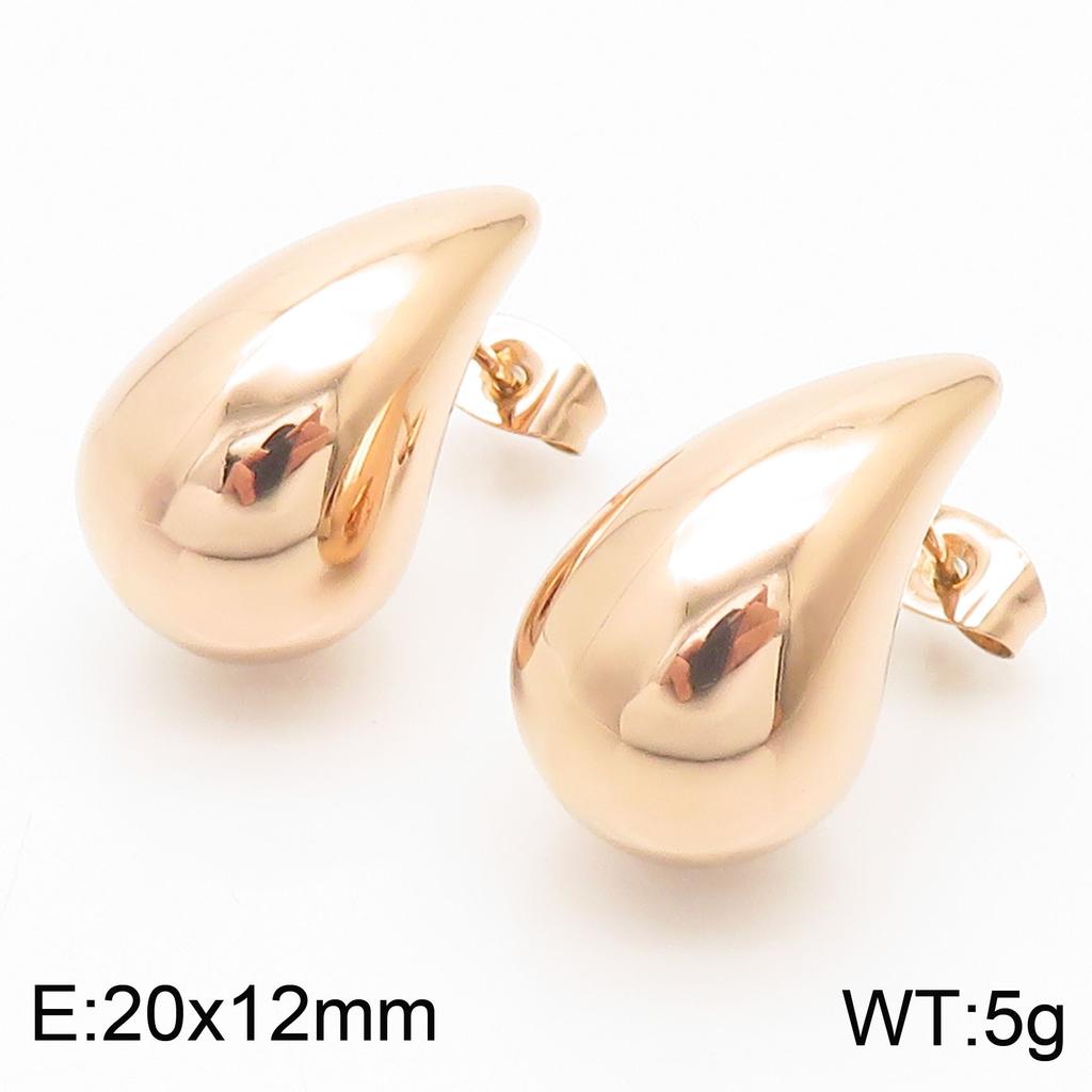 Earrings Fashion Simple Tears Eyes Earrings Temperament Versatile Glossy Comma Hollow Earrings