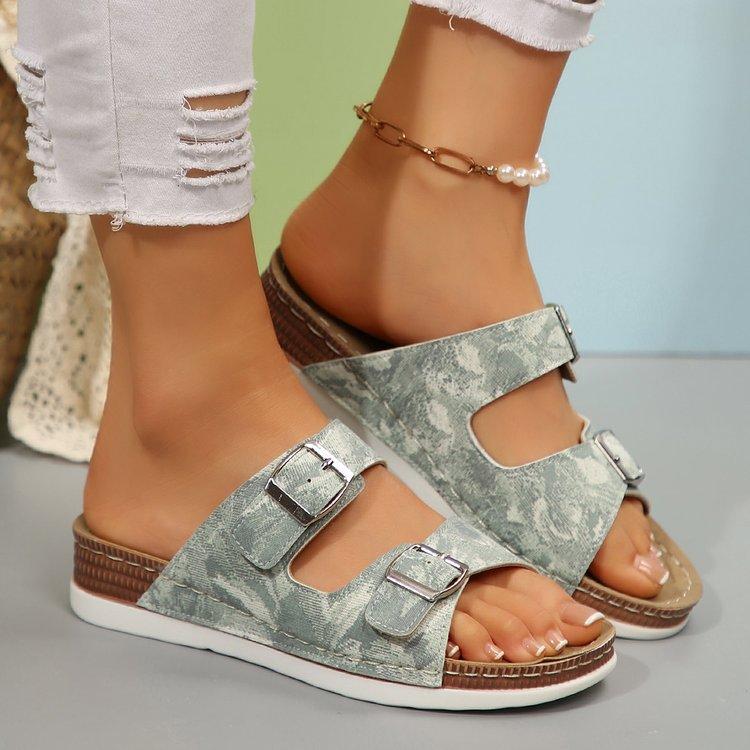 

Летние новые большие размеры, крутые шлепанцы на толстой подошве, ленивые сандалии для пляжа на мягкой подошве для женщин 42 светло-зеленый