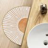 Semi-Circular Line Floor Mat Is Easy To Clean Bathroom Door Mat, Indoor And Outdoor Entrance Carpet, Home Decoration