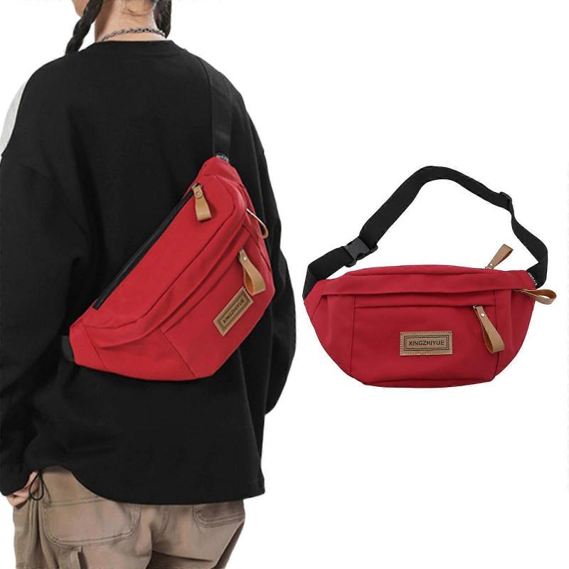Bolso bandolera de nailon elegante y versátil con correa de hombro ajustable adecuado para diversas ocasiones Blanco