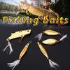 SOUGAYILANG 4pcs Fishing Bait Metal Material Realistic Fishing Bait Fishing Hooks Sea Fishing Baits