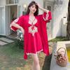 Summer new pure desire pajamas set women's suspenders shorts sweet loungewear three-piece set lace sexy thin