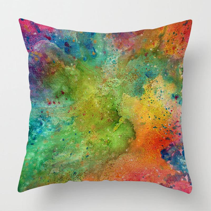 Home Decor Colorful Abstract Pattern Throw Pillow Covers Pattern Cushion Cover Suitable for Sofa Bedroom Car Pillow Cover