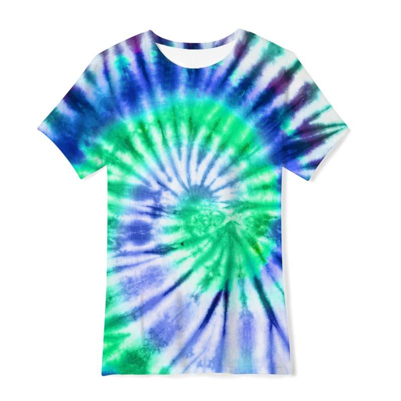 Ropa de Verano para Niños con Estampado Digital 3D, Pigmento Colorido, Holgada, Casual, Moda, Camiseta de Manga Corta