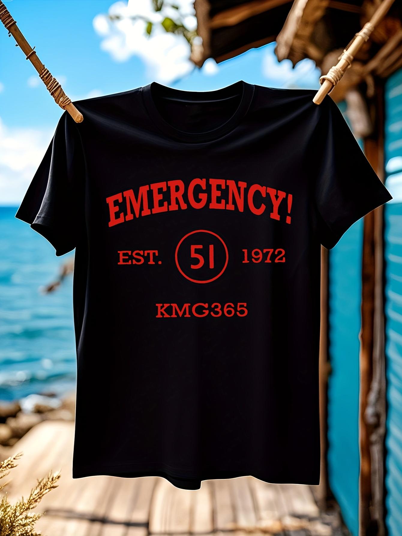 Vintage Firefighter Tshirt Emergency! Established 1972 Gr... S