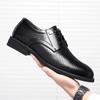 Fashion Men Flat / 6CM Heightening Elevator Shoes Hollow Breathable Business Formal Leather Shoes Man British Dress Casual Wedding Shoes