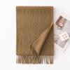 Autumn and Winter New Solid Color Scarf for Women Versatile Neck Scarf Thickened Warm Shawl Simple Tassel
