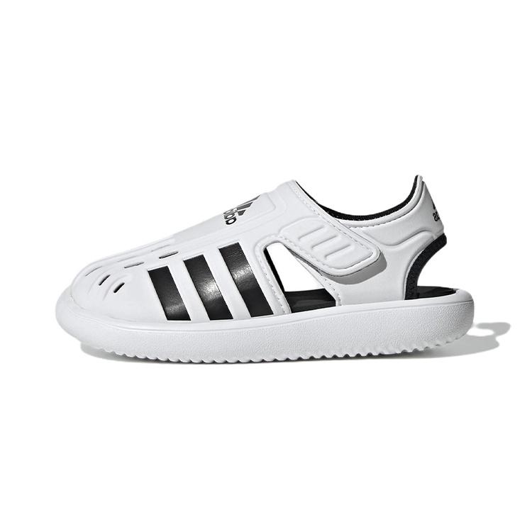 (GS) adidas Summer Closed Toe Water Sandal White Black Kids GW0387 EU 28